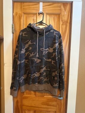 Arizona Jean Company Men's Camo Pullover Hoodie - Olive/Black/Brown